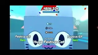 hatching huge festive cat
