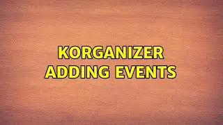 Ubuntu: Korganizer adding events