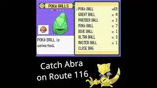 Catch Abra In Pokemon Emerald 🥄 #Shorts