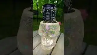 Bath & Body Works Skull Candle Holder for Halloween Demo!