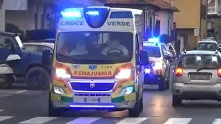 [COVID-19] Ambulanza 1-789 Croce Verde Intemelia + Automedica ALFA 3 in sirena!