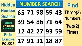 Number Search #findthenumber #hiddennumber #numberpuzzle #brainexercise #dementiatest #education