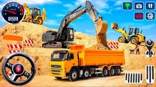 Real City Construction Simulator 3D - City Road Builder Excavator Trucks - Android Gameplay 🚧🏗️