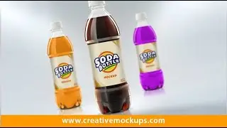 Showcase Your Sodas! Editing Realistic Bottle Mockup (Cola & Flavors) | Creative Mockups