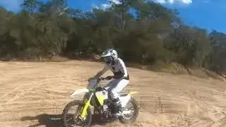 Close Call Team Husqvarna England Rider Avoids CRASH Sand-Pit￼ Croom Coach & Riders R cool 