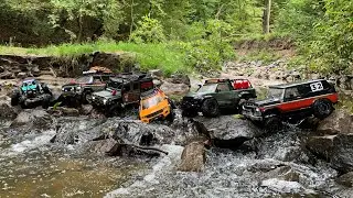 TRX4 Mudding And River Crossing: Defender, Bronco, Axial Capra And Others