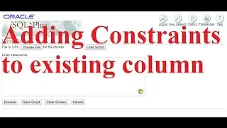 Adding constraints to existing columns
