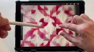 Quilting Design for Pink Mod Journey Quilt