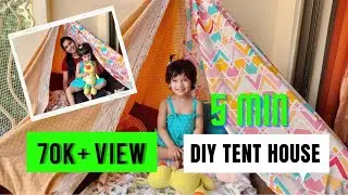 DIY Kids Tent House | Zero Cost Kids Tent | Teepee