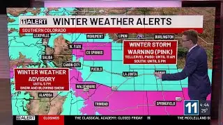 Snow ending with increasing winds Friday morning