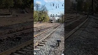 Amtrak P42 pulls Pennsylvanian 43 through overbrook station 11/18/22