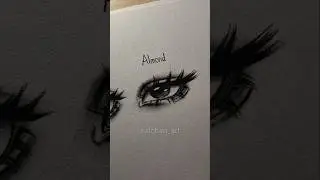 Drawing Doe & Almond Eyes ✨️ #drawing #art #tutorial #howtodraw #shorts