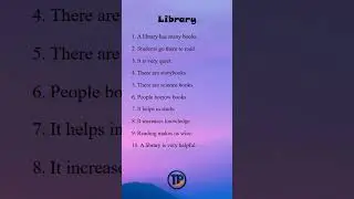 10 lines on Library |#englishlearning #english #schoolparagraph #paragraphwriting