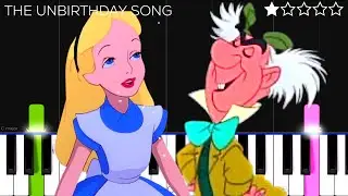 The Unbirthday Song - Alice in Wonderland | EASY Piano Tutorial 