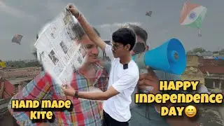 Hand Made Kite Video 2025 😱 || Happy Independence Day 🇮🇳 How To Make Kite Funny Video 😂 Kite Fight 