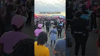 Tailgating at a hbcu game and the drum line pulled up