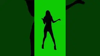 Dancing Female Silhouette with Green Screen #shorts - VideNoCopy