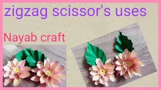 Great ideas with zigzag scissor//paper flowers//my mini paper flowers