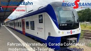 Der moderne neue Coradia Continental 3-Teiler der Regio-S-Bahn (NordWestBahn)