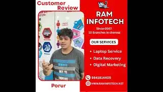 Ram Infotech Porur Branch Customer Review for Laptop Service #laptopservice #chennai #raminfotech