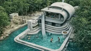 100 Day How Living Real Life Build Modern House With Private Pools