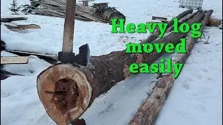 How to move a big log using just an axe