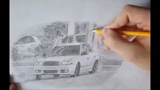 Hyundai Sonata EF - Saudi Drift - Pencil Draw #2