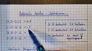 Subtrahieren Rationale Zahlen