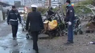 Blitz della polizia locale nei campi rom