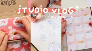 ✿ STUDIO VLOG: a week in the life of an illustrator ✿ Packing orders, managing Etsy and Patreon!