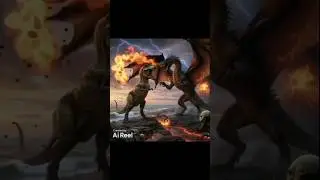 DRAGON AND DINOSAUR FIGHT | A dragon and a dinosaur fight against each other! #shorts #fight #dragon