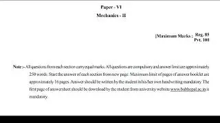 M.A./M.Sc. 4th sem Mathematics Mechanics - 2