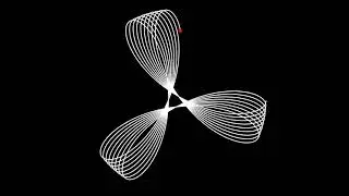 Hypnotic 3-Petal Geometry | White Lines Loop Animation