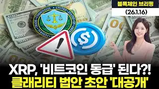 XRP, '비트코인 동급' 된다?! 클래리티 법안 초안 '대공개'