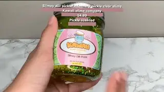 Kawaii slime co. PICKLE SLIME 😱 must watch!!! #asmr #slime #pickle #kawaii #unique #unboxing #cute
