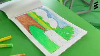 Natural Scenery Drawing | How to Draw a Nature Scenery with Color