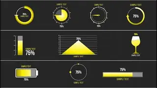 10 Percentage Infographic Motion Graphics Templates