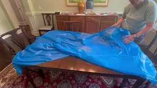 smiry Disposable Table Cloth, Easy disposable waterproof sturdy plastic tablecloths