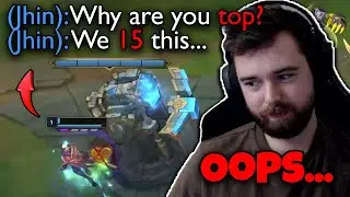 His Jhin was fuming, but PekinWoof carries with the worst Blitzcrank skin...