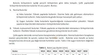 Bulonlu Birleşimler