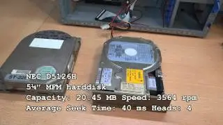 Sound of MFM harddrives! Seagate ST-225 ST-251 ST-238R ST-250R NEC D5126H