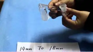 Drop down 14mm Female to 18mm Female Glass adapter