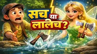 ईमानदार लकड़हारा | Honest Woodcutter Story in Hindi | Moral Story for Kids