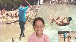 funny village games competition, water games, fun challenge