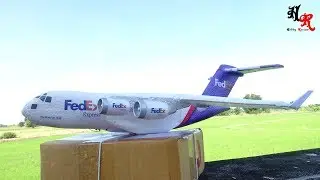 FedEx C-17 Transport RC Airplane Maiden Flight