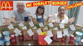 NE VARSA YEDİK MC DONALDS TÜM BURGERLERİ ALDIK. CHALLENGE. ELİF ve DEDE YEME REKORTMENİ CEREN