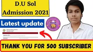d.u sol admission 2021 ug registration process last date latest update 05 October