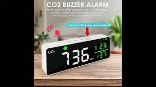 Smart WiFi CO2 Detector Indoor Air Quality Monitor Carbon Dioxide, Temperature, and Humidity Meter