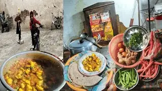 Ultimate Royal Potato Peas |  Family Ke Aloo Matar Ki Routine | Village life routine #Village#Life