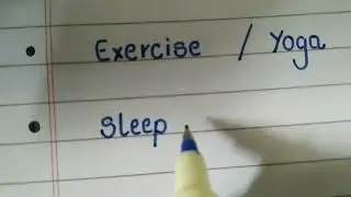 Healthy Habits/ Improve handwriting/ health quotes/ easy English writing / simple writing